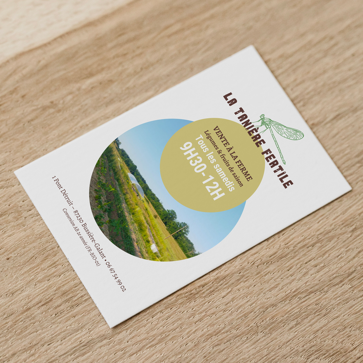Flyer ferme bio la Tanière Fertile