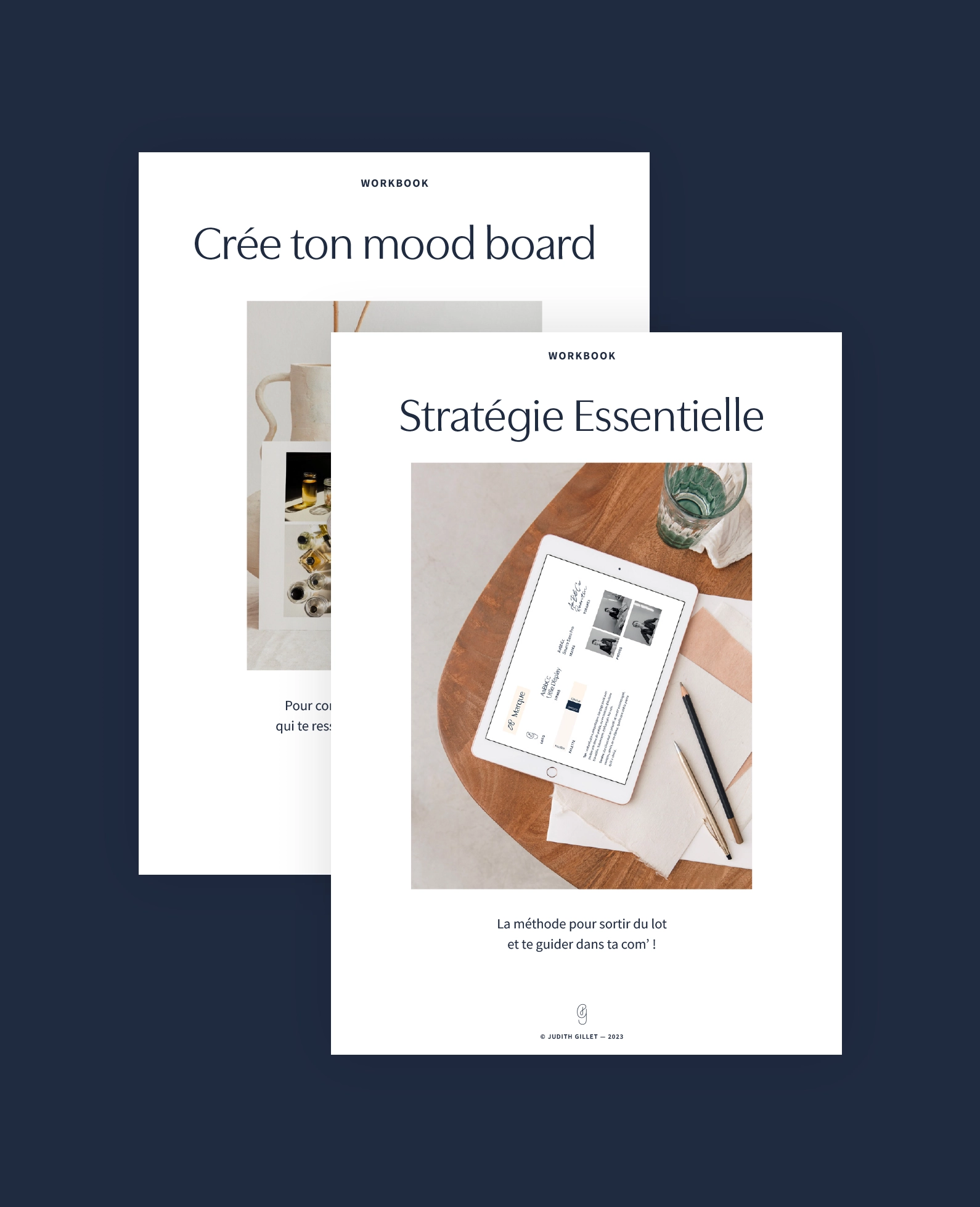 Mockup des couvertures des deux workbooks