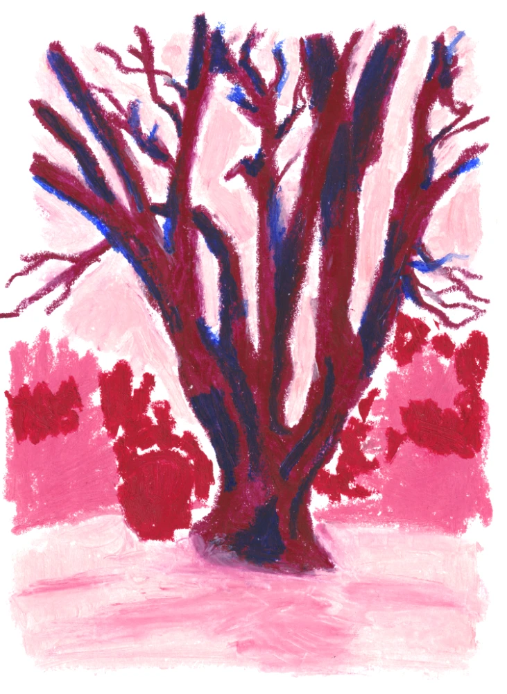 "UCC Tree" – Pastel à l'huile.