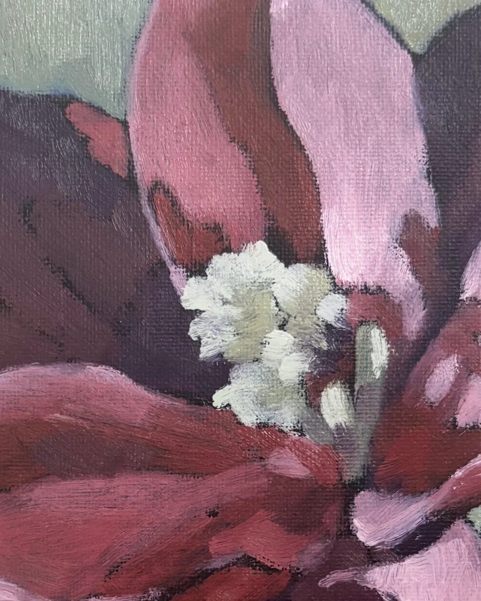 "L'entrée" – huile sur bois entoilé – 13 x 18 cm – Image 2