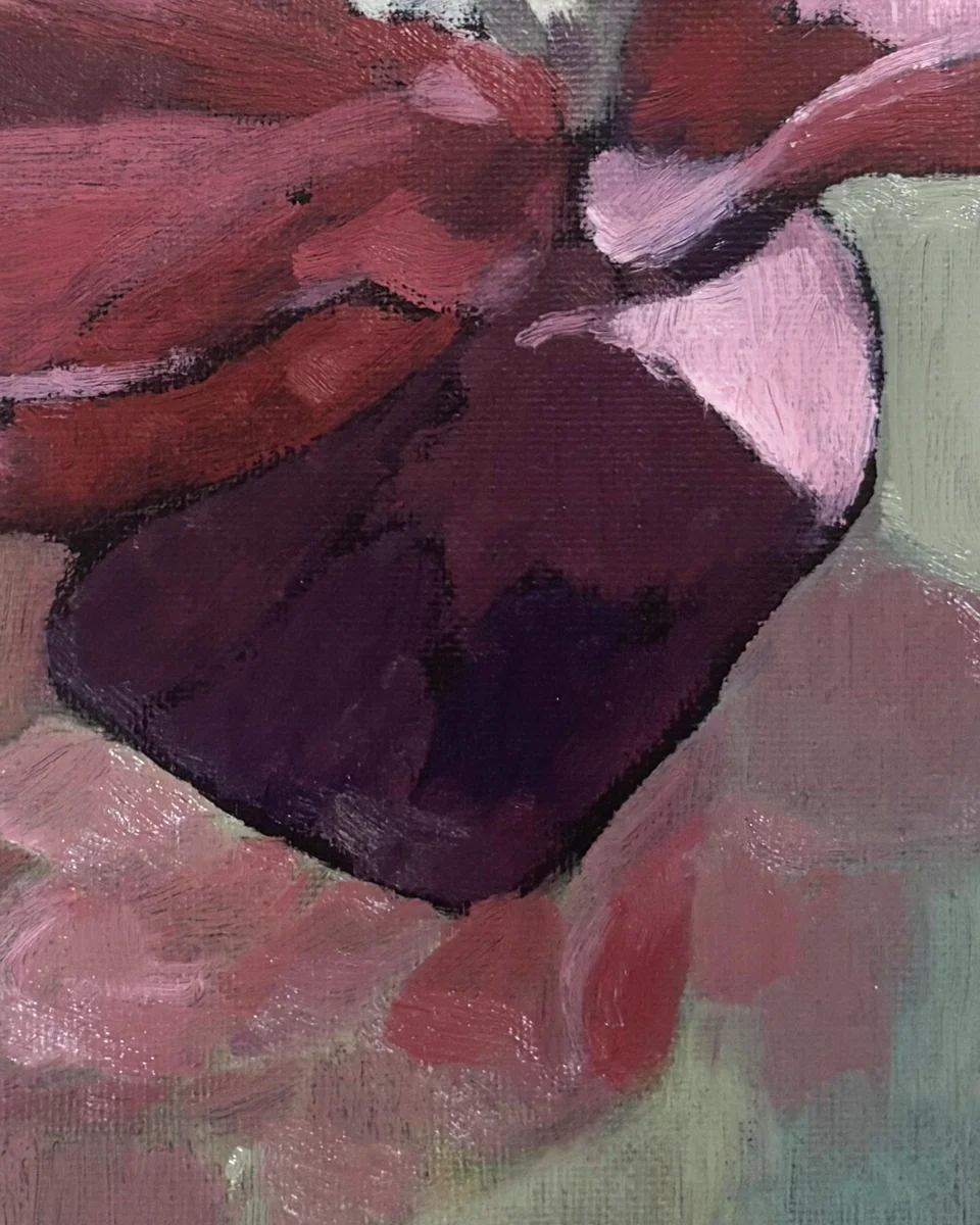 "L'entrée" – huile sur bois entoilé – 13 x 18 cm – Image 3