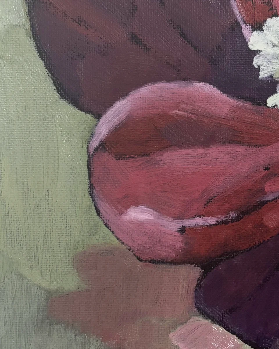 "L'entrée" – huile sur bois entoilé – 13 x 18 cm – Image 4