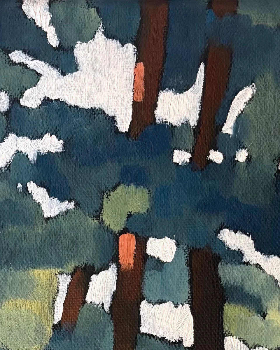 "Au Fil de l'Eau 2" – huile sur toile 100% coton – 30 x 30 cm – Image 4