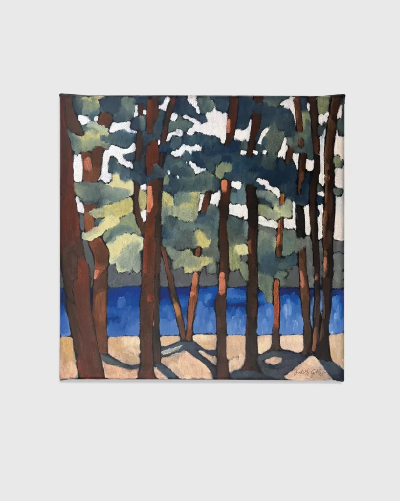 "Au Fil de l'Eau 2" – huile sur toile 100% coton – 30 x 30 cm