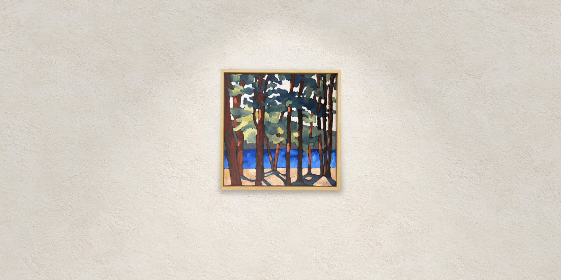 Judith Gillet - "Au Fil de L'eau" - huile sur toile - 30x30cm
